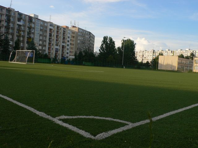 der Fußballplatz